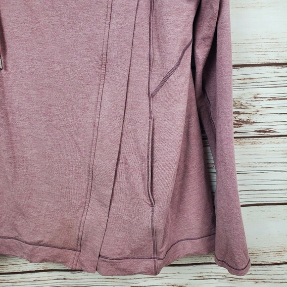 Lululemon Womens Size 12 Heathered Misty Merlot Coast Easy Wrap Jacket       #46 - Picture 8 of 16